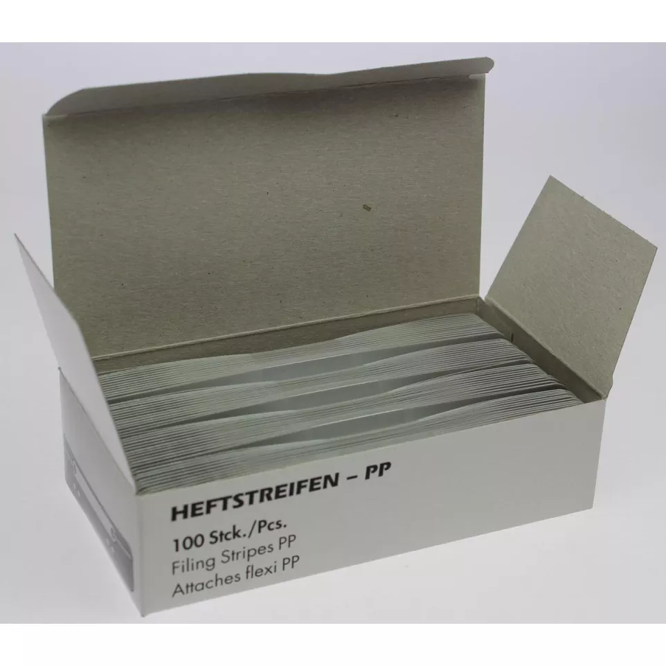 Fixe-dossiers, gris, boîte de 100 pièces