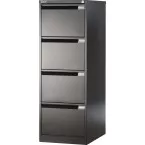 Bisley 4 Drawer Filing Cabinet Black 1321 x 470 x 622 mm