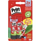 Pritt bâton de colle, 22 g, blister de 2 pièces, 2ième à moitié prix