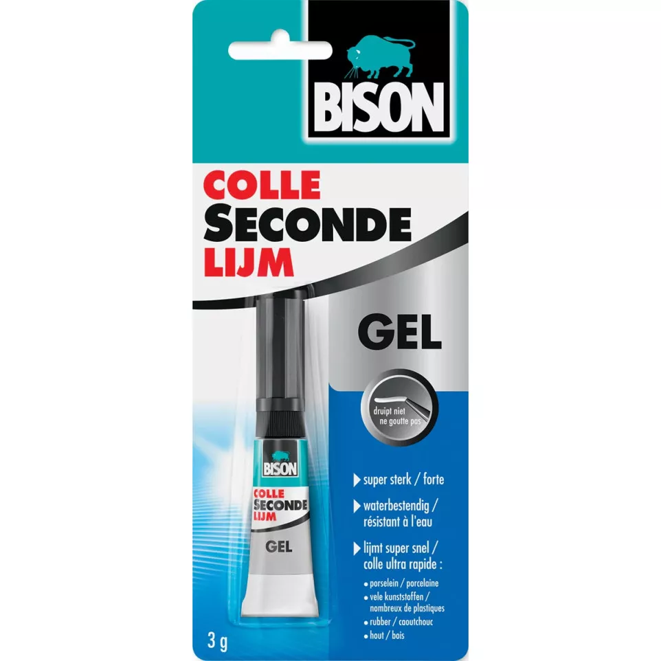 Bison Super Glue 3 g Tube Blister Pack
