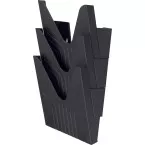 Avery Dennison Wall-Mount Literature Holder for A4, Black, Set of 3
