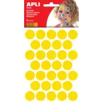 APLI Kids yellow circle stickers diameter 20 mm pack of 180 pieces
