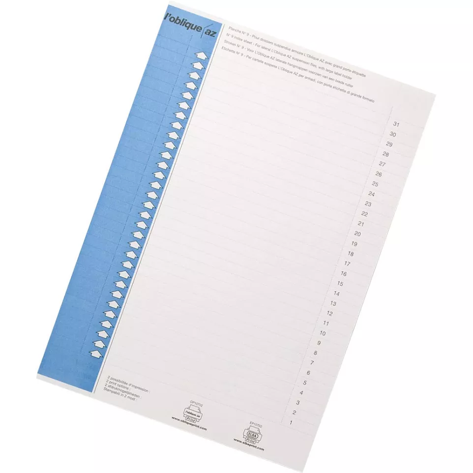 Elba onglets type 9, feuille de 31...