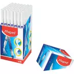 Maped eraser with beveled tip