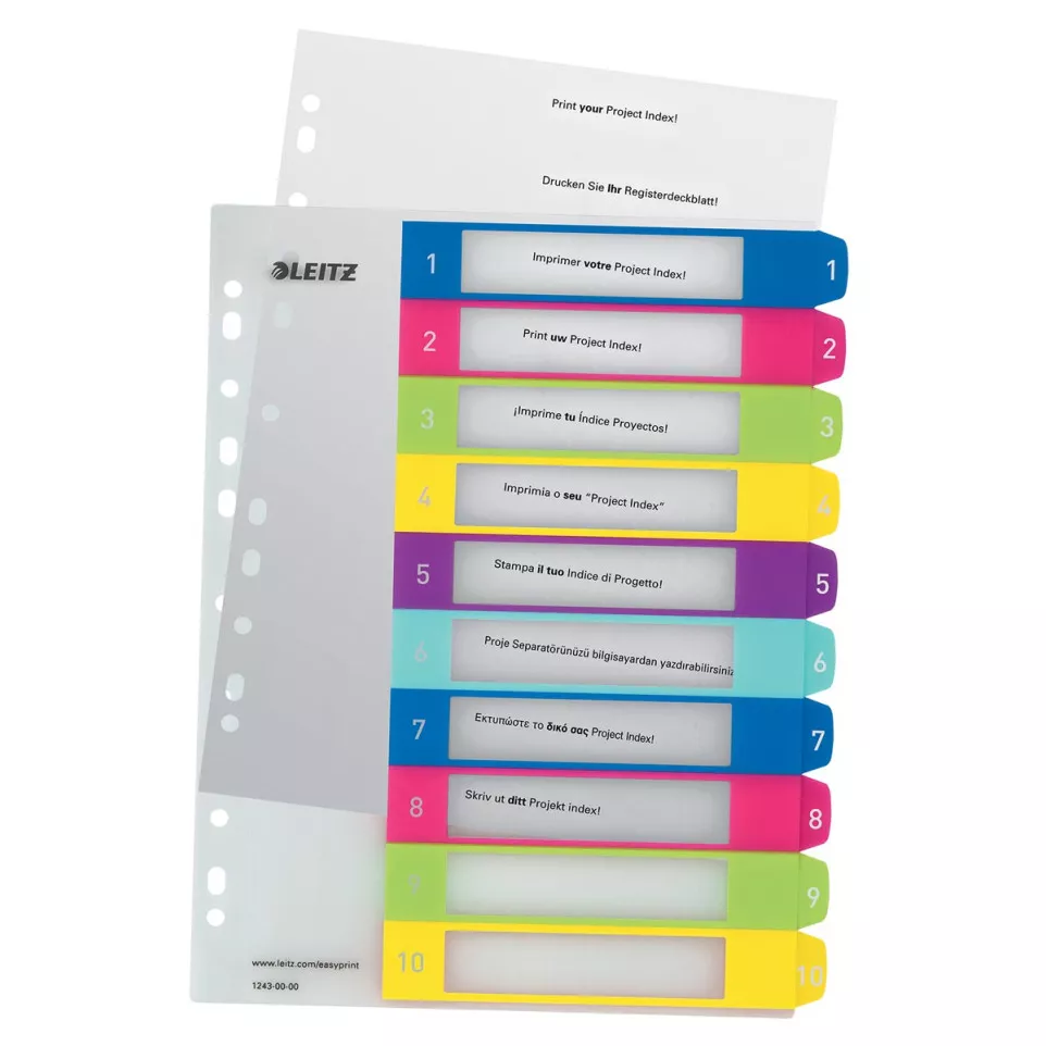 Leitz WOW printbare index, 10 tabs