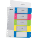 Leitz WOW intercalaires imprimables, 5 onglets