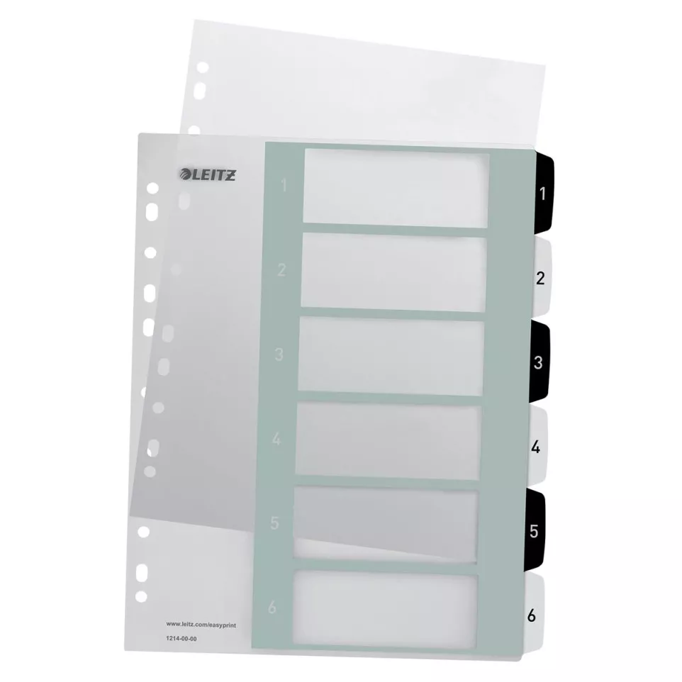 Leitz WOW Printable Dividers, 6 Tabs,...
