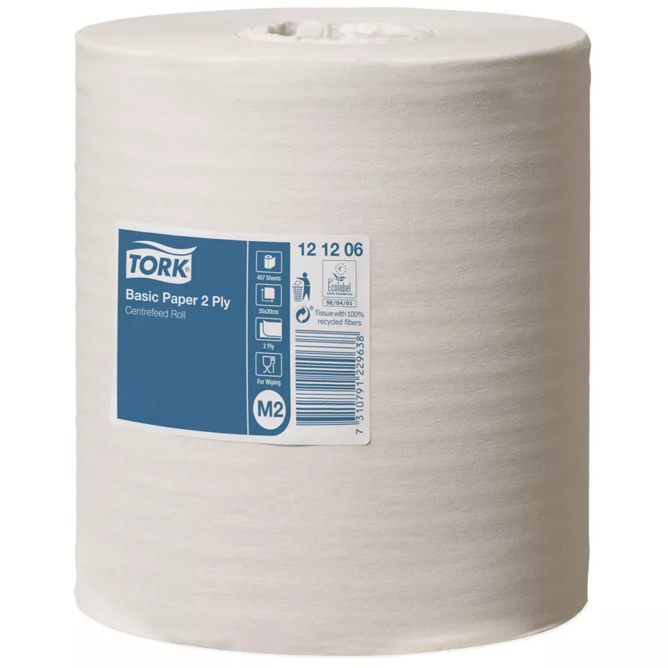 Tork poetspapier Centerfeed, 2-laags,...