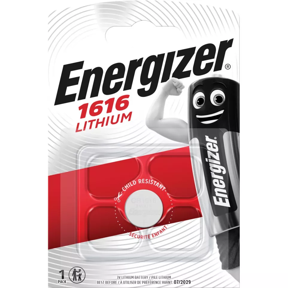 Energizer pile bouton CR1616, sous...