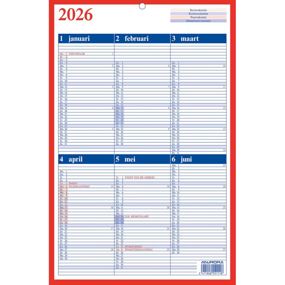 Aurora Memento 10 néerlandais, 2026