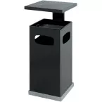 Eko detachable roof waste bin and ashtray with inner container