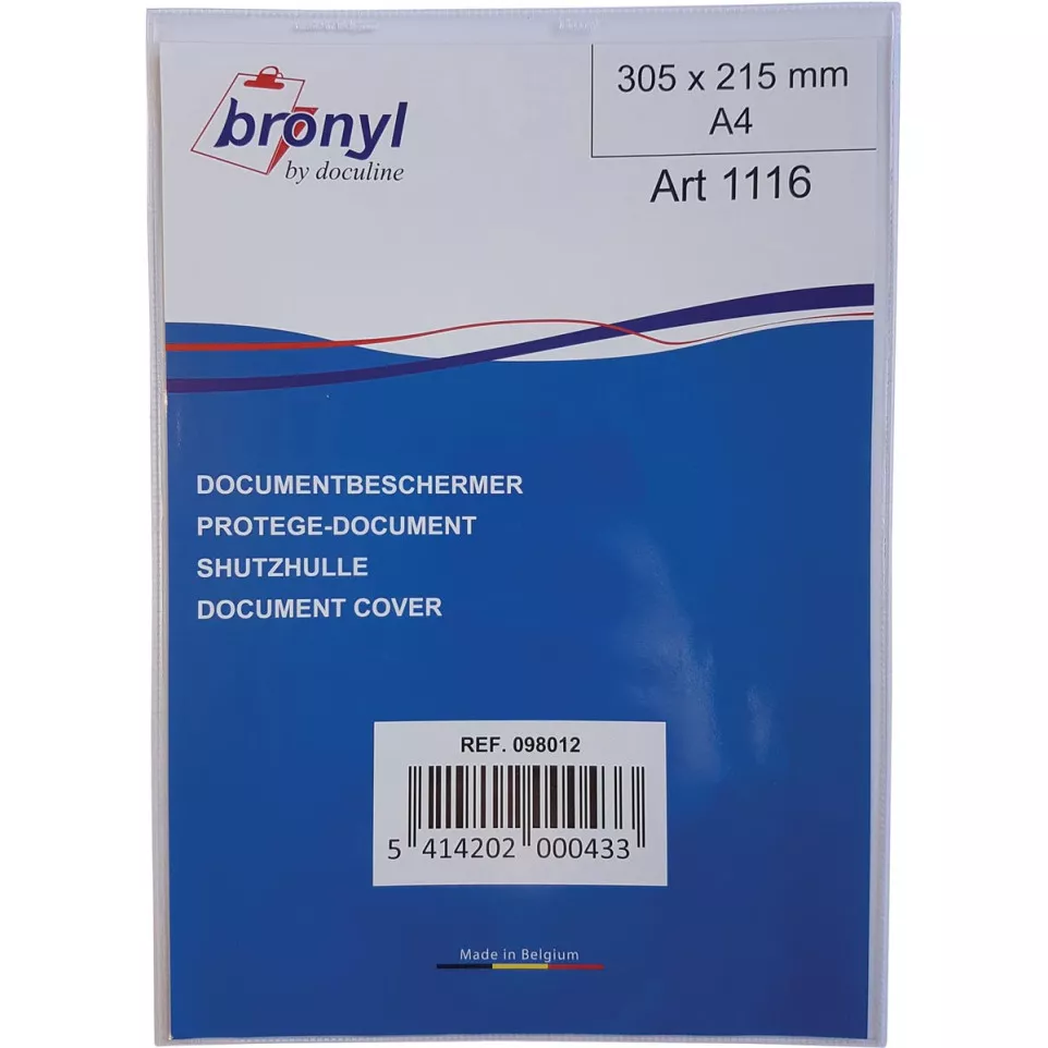 Bronyl U-mapje uit transparante PVC...