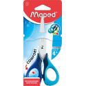 Maped ciseaux Sensoft, ft 13 cm, droite, bouts rond, inox, couleurs assorties, blister de 1 pièce