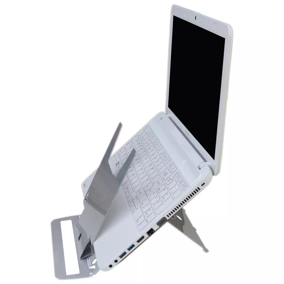 R-Go Echo laptopstandaard, zilver