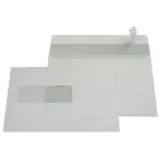 Gallery window envelopes, 156 x 220 mm, self-adhesive strip, left window 40 x 110 mm