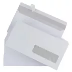 Gallery enveloppes, ft 110 x 220 mm (DL) bande adhésive, fenêtre à droite (ft 30 x 100 mm)