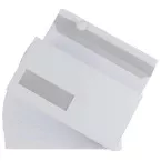Gallery envelopes 110 x 220 mm (DL) self-seal, left window (30 x 100 mm) box
