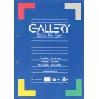 Gallery cursusblok, ft A4, 80 g/m², 2-gaatsperforatie, gelijnd, 100 vel