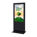 Digitale Totem Slim Zwart Met 65" Samsung Scherm en Touchfolie