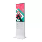 Smart Line Écran Totem [RACK] 6 x A4 43\" Samsung Écran Avec Tactile Écran Blanc