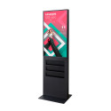 Smart Line Digital Totem Rack 6 x A4 With 43" Samsung Screen And Touchscreen Black
