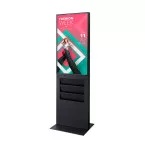 Smart Line Écran Totem [RACK] 6 x A4 43\" Samsung Écran Avec Tactile Écran Noir