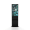 Smart Line Écran Totem [RACK] 6 x A4 43" Samsung Écran Avec Tactile Écran Noir