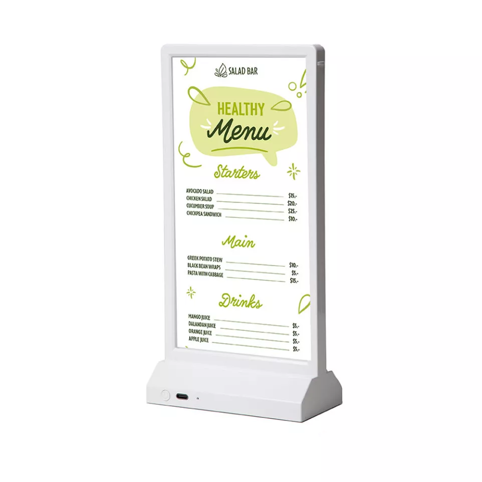 LED T Stand - A4 1/3 Portrait White