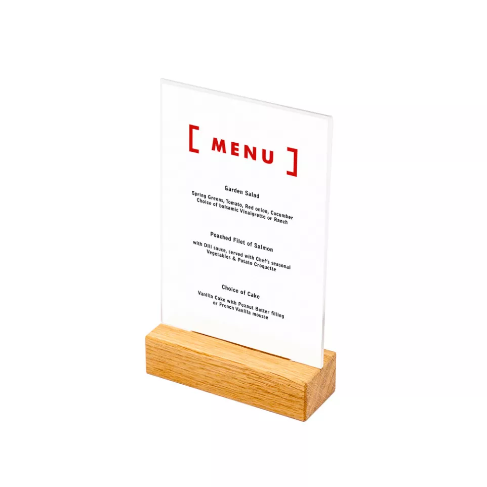 Support de menu en bois en T Format...
