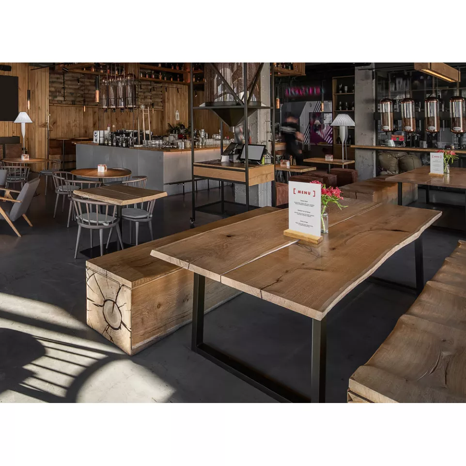 Support de menu en bois en T Format...