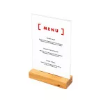 Support de menu en bois en T Format A5 Portrait