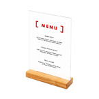 Wooden T Stand Menu Holder...