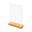 Wooden T Stand Menu Holder Portrait A4