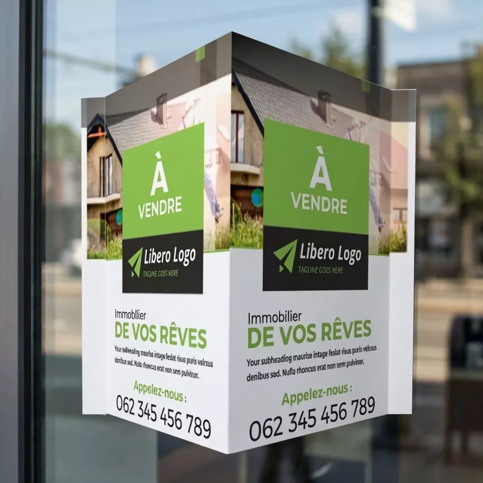 Panneaux immobilier en V
