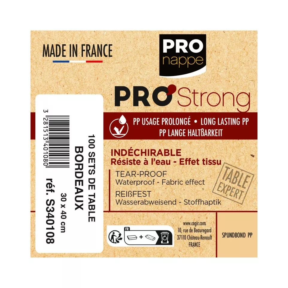 100 Spunbound Placemats 30x40/ Pc.