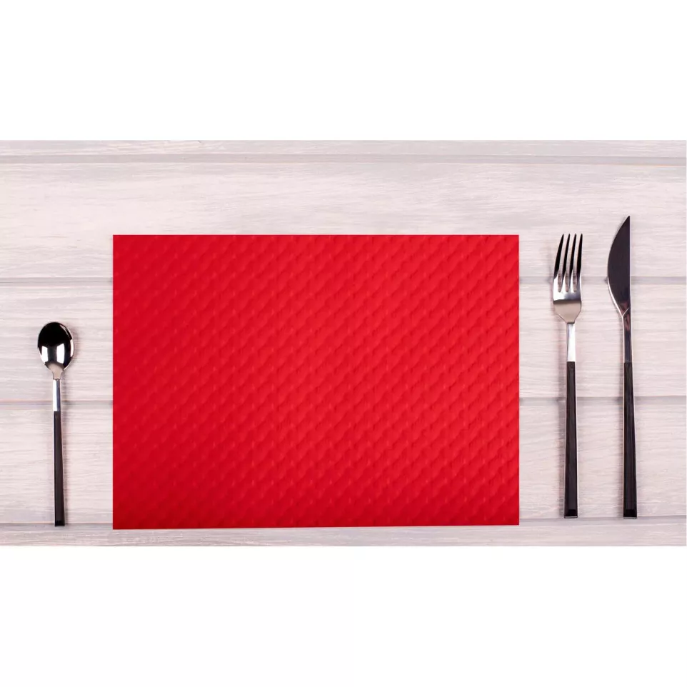 500 Tiss lack placemats 30x40 Rood-/ St.