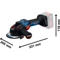Bosch Expert BiTurbo 125mm Cordless Angle Grinder EXWS18V-15S / pc