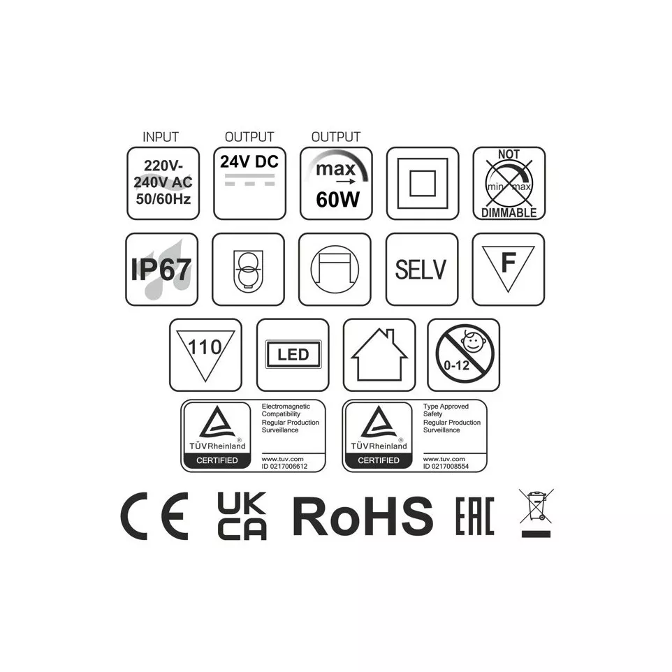 Driver LED Slim Power supply 24V DC...