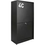 Bt.Dropbox Med.BACK Lg.537xProf.270xHt.985mm Zwart Mat Tex / pce