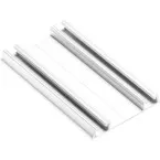 Rail de roulement inférieur double \"PRO\" aluminium blanc pour coulissants NOVO S 18/4 et NERO 18/4 longueur 4,05m / 4.05m