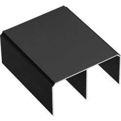Rail de guidage supérieur double aluminium noir mat pour coulissants NOVO S 18/4 et NERO 18/4 longueur 4,05m / 4.05m