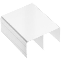 Dubbele bovengeleider Wit aluminium voor NOVO S 18/4 en NERO 18/4 schuifsystemen, lengte 4,05m / 4.05m