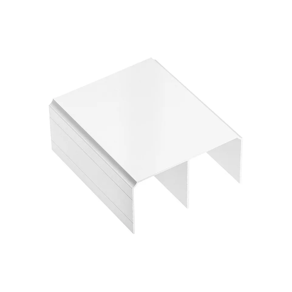 Upper double aluminium white rail for...