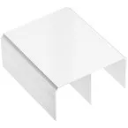 Upper double aluminium white rail for NOVO S 18/4 and NERO 18/4 sliding doors length 4.05m / 4.05m