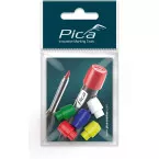Set van 5 gekleurde doppen voor Pica Dry / pce