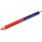 Crayon de maçon duo 18cm (bleu / rouge) / 10pce