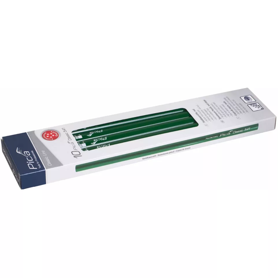 Crayon de maçon ovale vert 30cm / 10pce