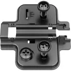 Plaque de montage Pivot-Star nickelée avec vis spéciales et manchons à expansion Ø5, réglage en hauteur direct, distance 4mm / P