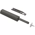 Antraciet lineair magnetisch push-to-open systeem met 39 mm slag voor Stylish en Pivot-Pro scharnieren zonder demping en met zel