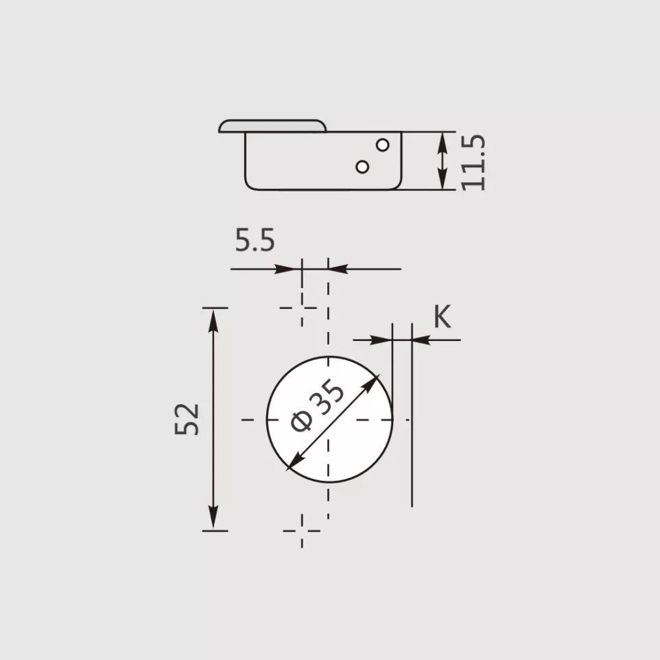 Charnière Pivot-Star 95° nickelée à...